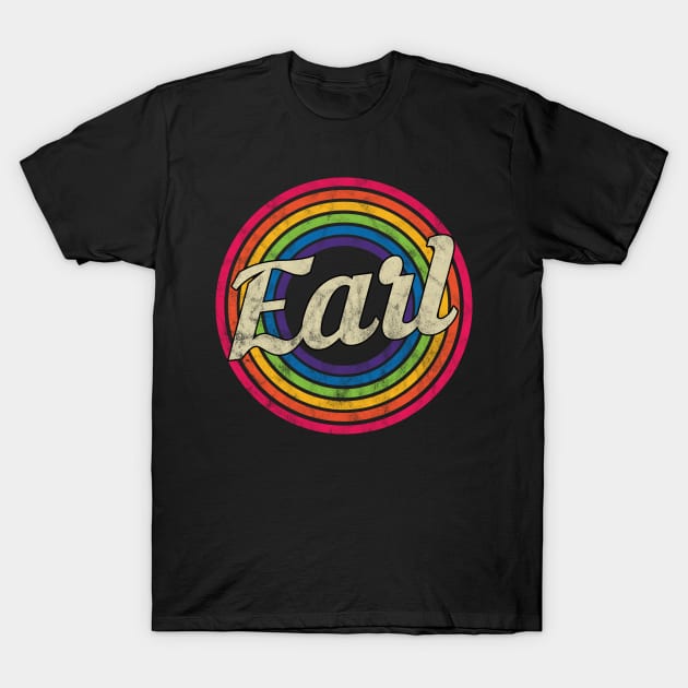 Earl - Retro Rainbow Faded-Style T-Shirt by MaydenArt